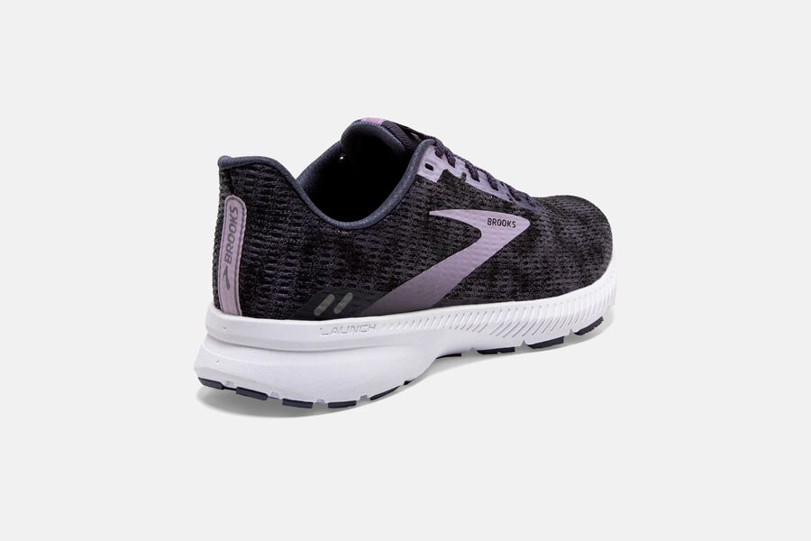 Brooks Israel Launch 8 Road Running Shoes Womens - Black/Purple - YFN-385416